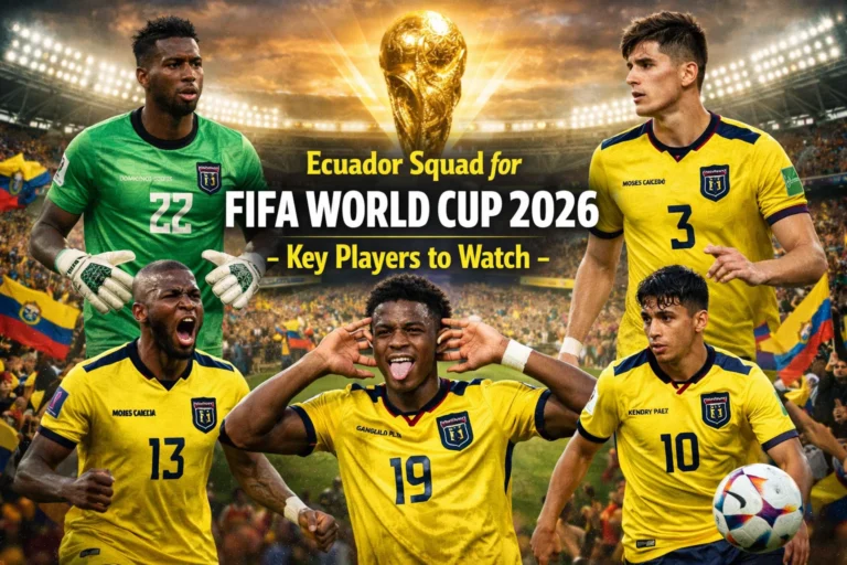Ecuador Squad for FIFA World Cup 2026 – Key Players to Watch