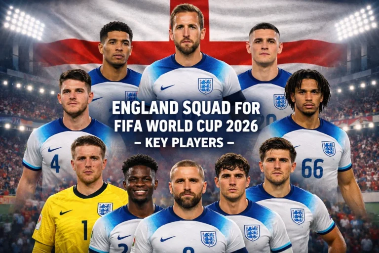 England Squad for FIFA World Cup 2026 – Key Players