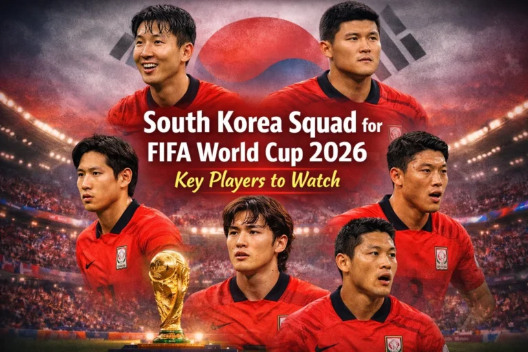 South Korea Squad for FIFA World Cup 2026 – Full Team Analysis, Players & Key Insights